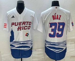 Men's Puerto Rico Baseball #39 Edwin Diaz 2023 White World Baseball Classic Stitched Jerseys,We sell and wholesale Men's Puerto Rico Baseball #39 Edwin Diaz 2023 White World Baseball Classic Stitched Jerseys on line form chian!